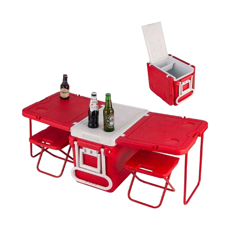 Multi-Function Folding Table Injection Mold Cooler Box with Stools